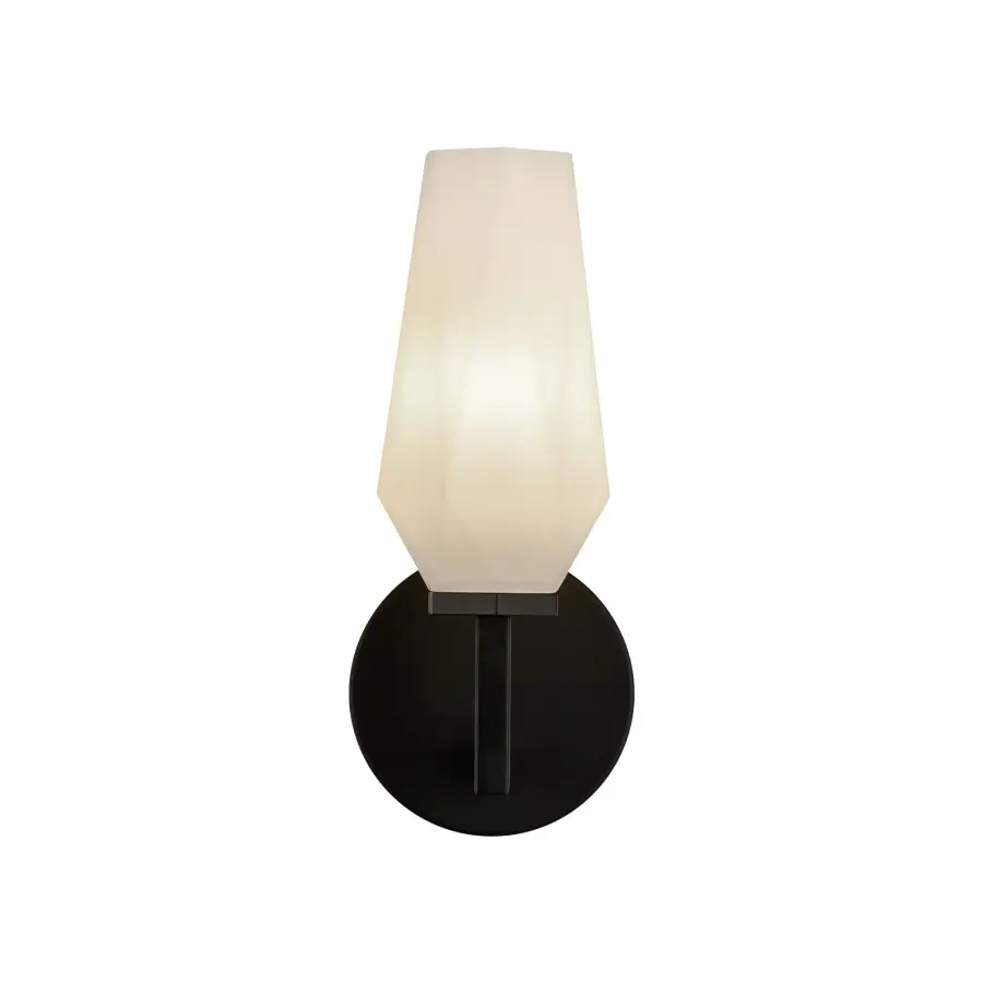 Krysta 10-Inch Wall/Vanity Light in Matte Black - Image 1