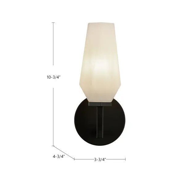 Krysta 10-Inch Wall/Vanity Light in Matte Black - Image 13