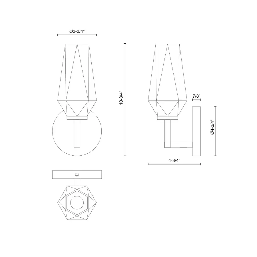 Krysta 10-Inch Wall/Vanity Light in Matte Black - Image 14