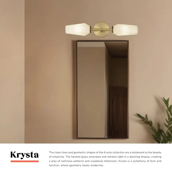 Krysta 20-Inch Wall/Vanity Light in Brushed Gold - Image 13