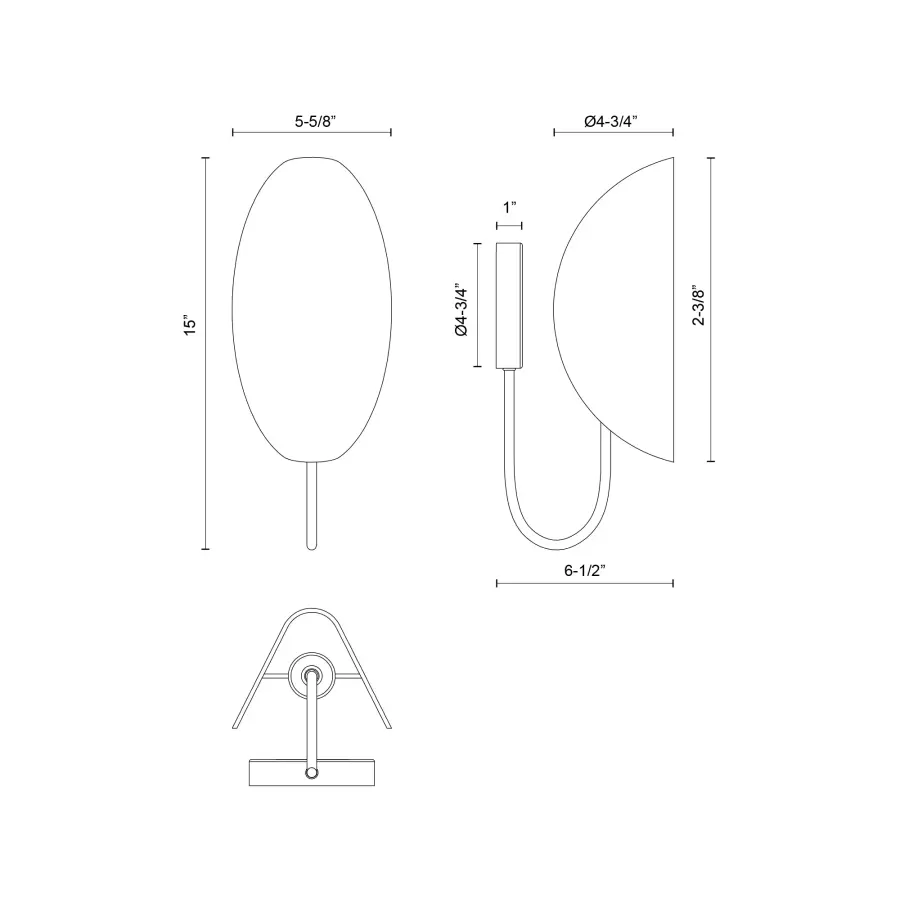 Seno 6-Inch Wall/Vanity Light in Aged Gold - Image 6