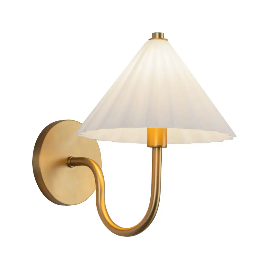 Serena 8-Inch Wall/Vanity Light in Aged Gold - Image 1