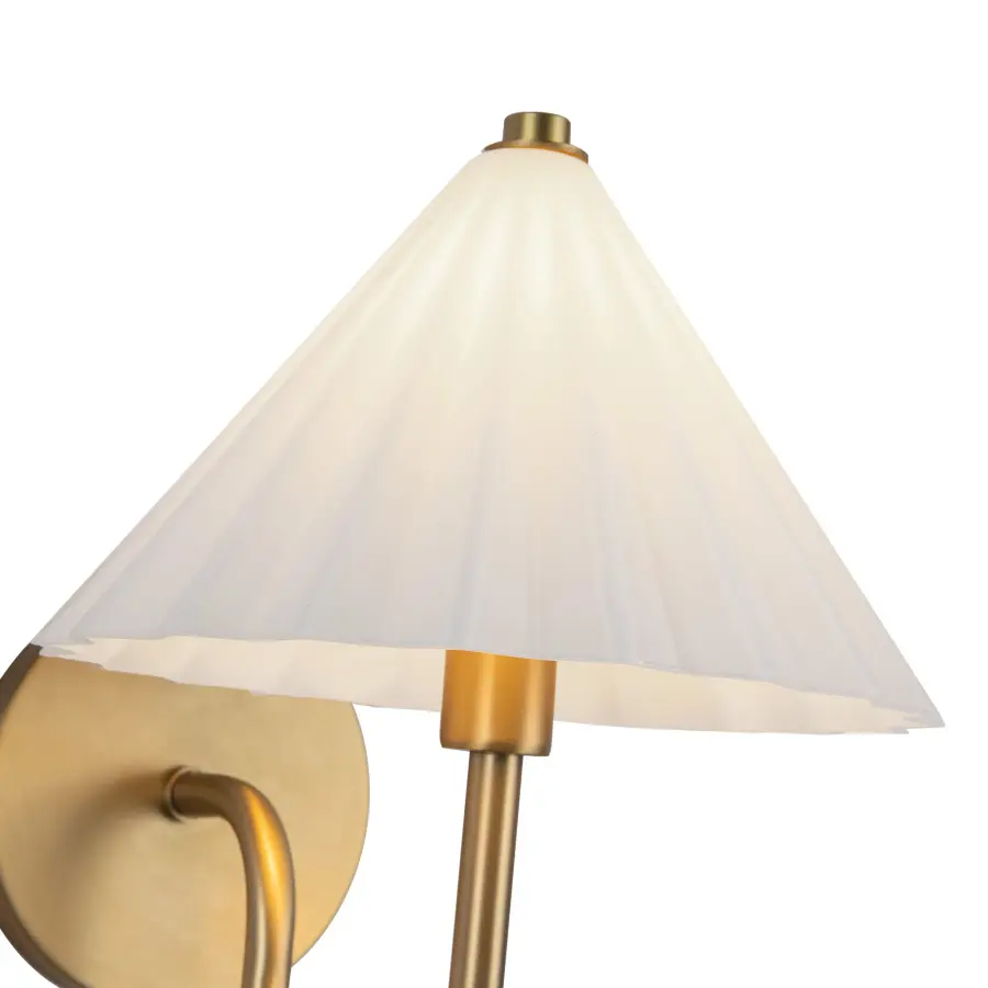 Serena 8-Inch Wall/Vanity Light in Aged Gold - Image 6