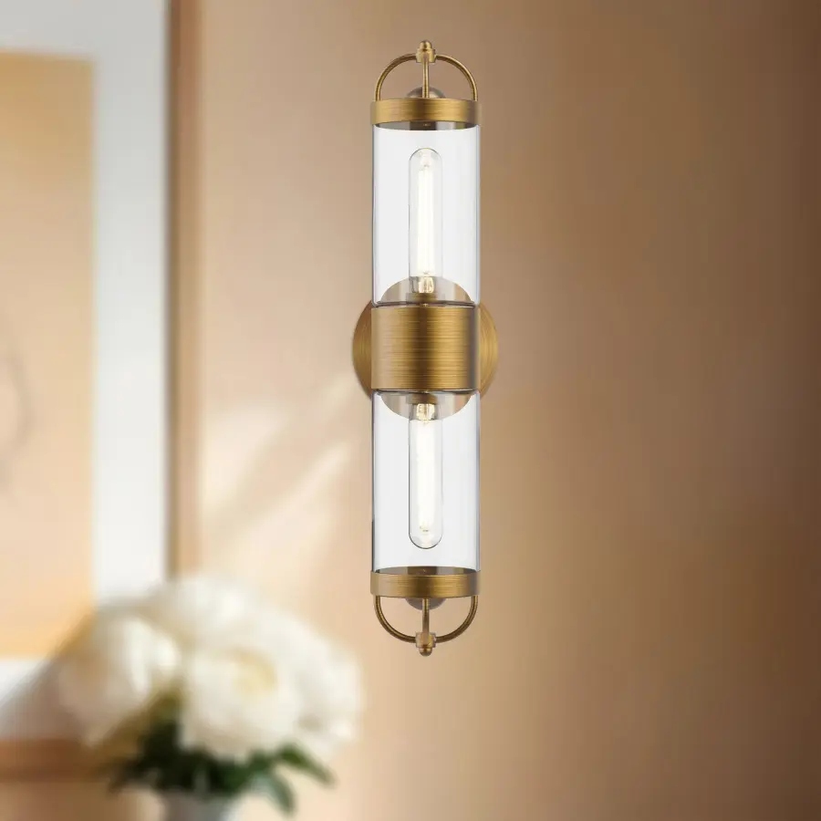 Lancaster 21-Inch Wall/Vanity Light in Aged Gold - Image 2