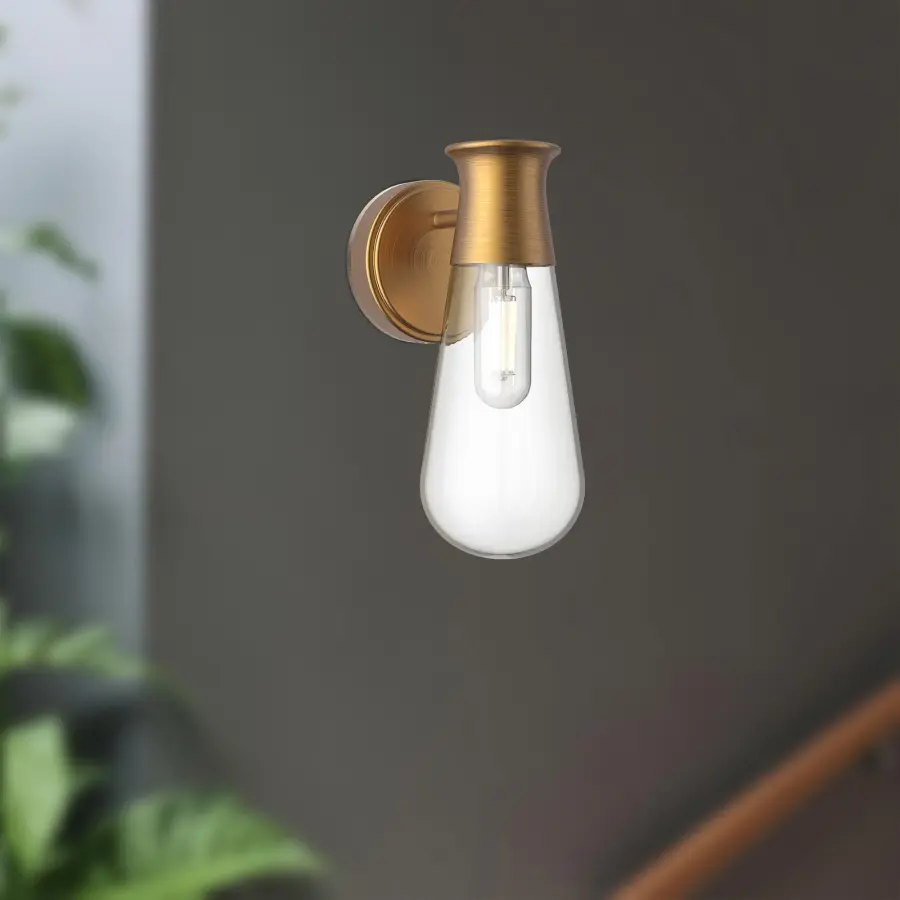 Marcel 5-Inch Wall/Vanity Light in Aged Gold - Image 2