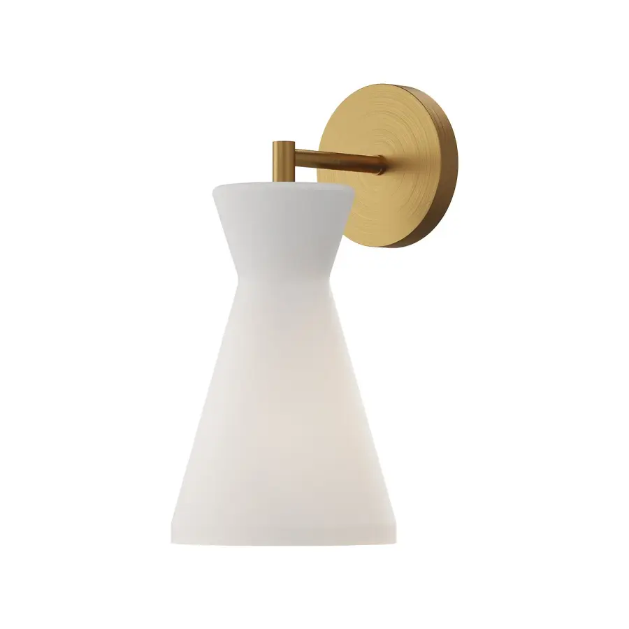 Betty 6-Light Wall/Vanity Light in Matte Black with Opal Glass - Image 3