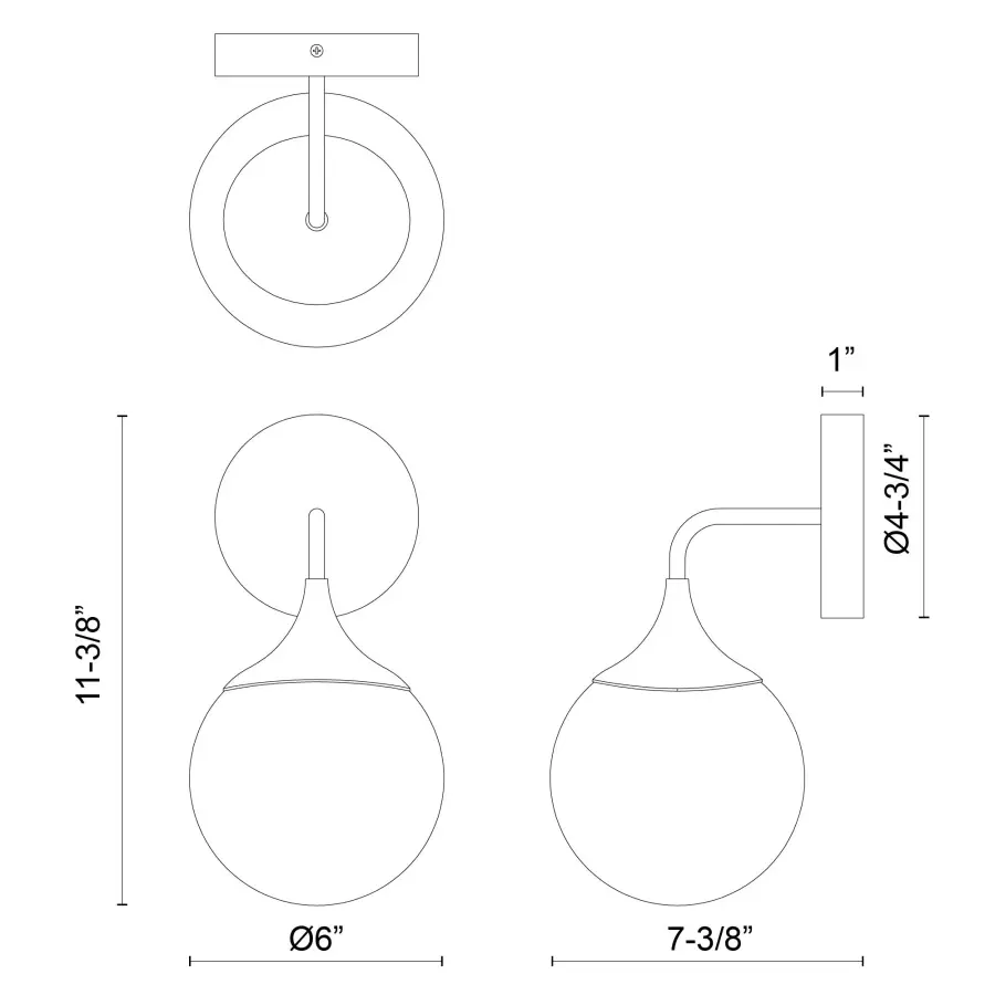 Nouveau 12-Inch Wall/Vanity Light - Image 7