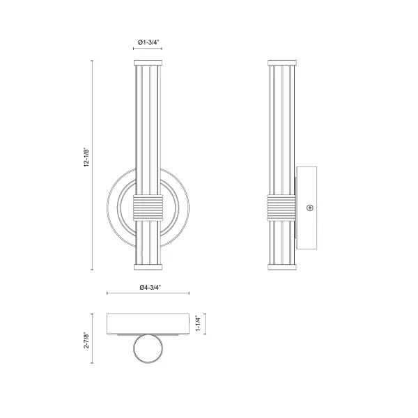Elsie 12-Inch Wall/Vanity Light in Brushed Gold - Image 11