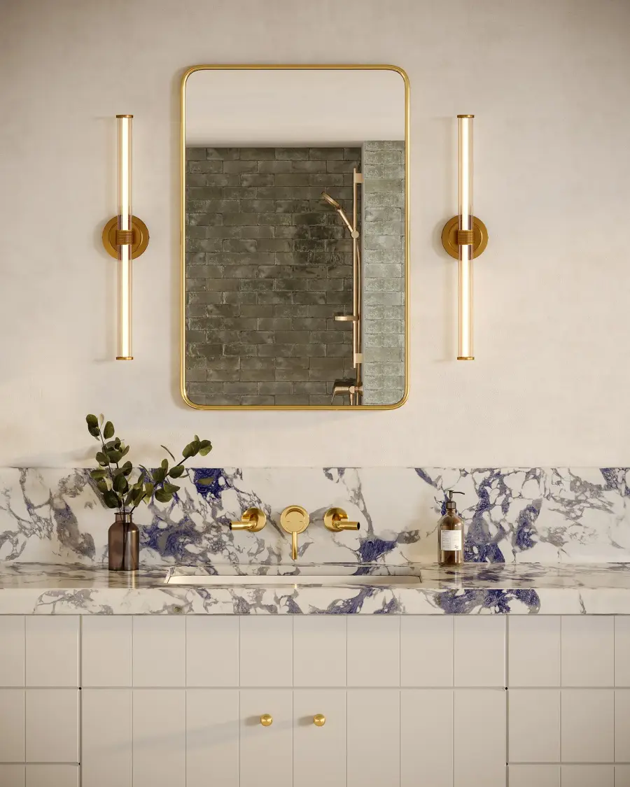 Elsie 24-Inch Wall/Vanity Light in Brushed Gold - Image 2