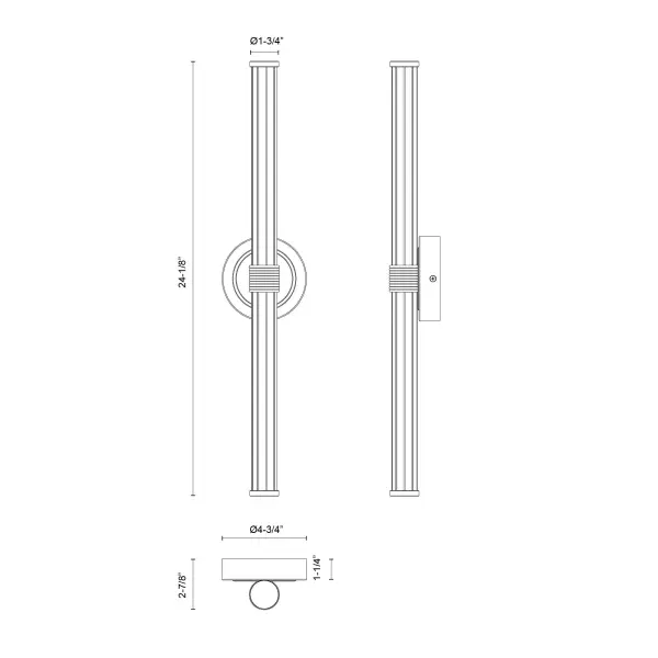 Elsie 24-Inch Wall/Vanity Light in Brushed Gold - Image 12