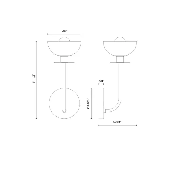 Elegant 5-Light Vanity with Sinuous Metal & Dome Glass Design - Image 13