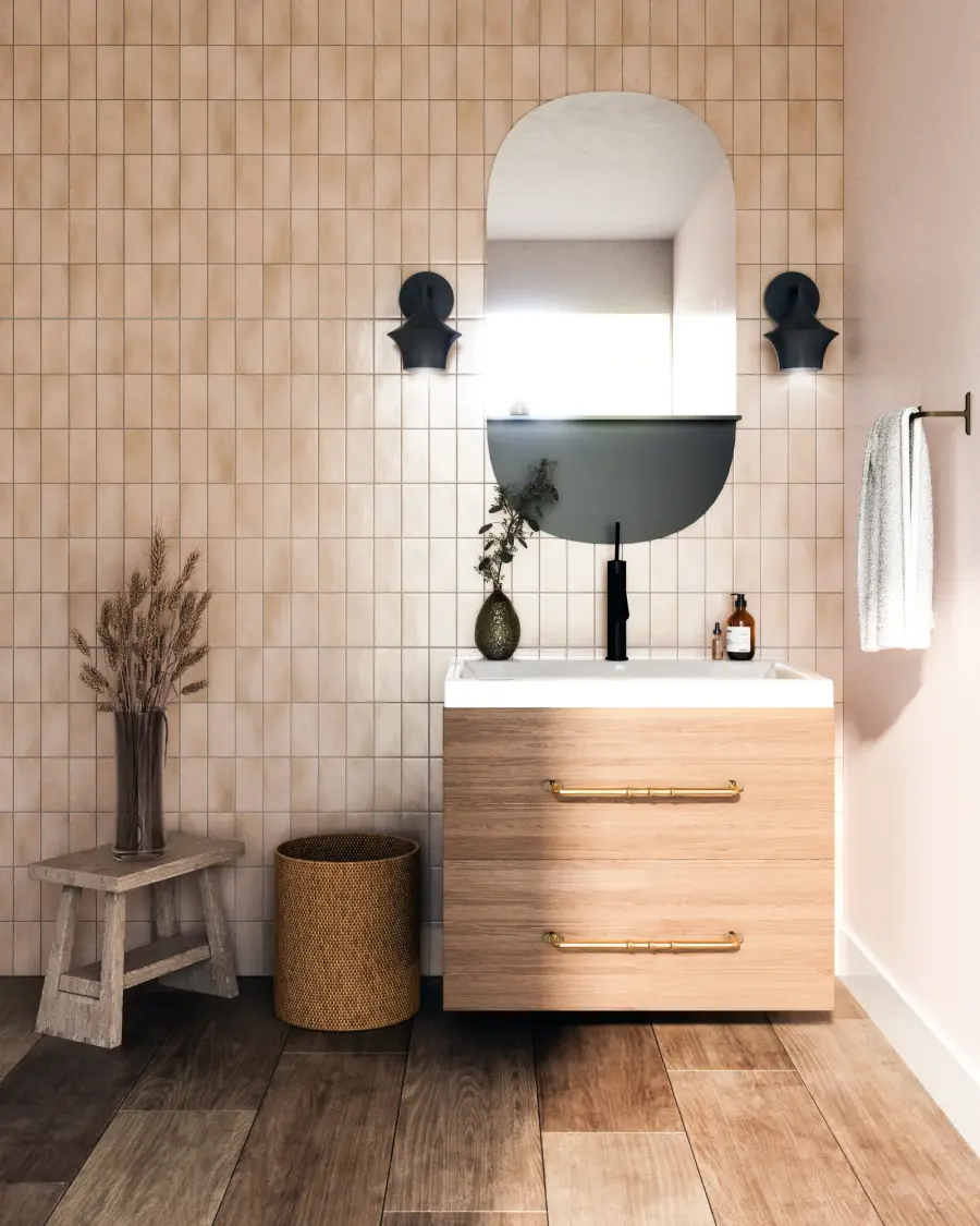 Emiko 7-Inch Wall/Vanity Light in Brushed Gold - Image 2