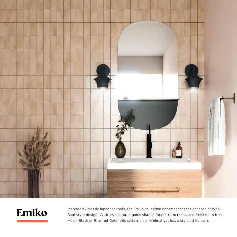 Emiko 7-Inch Wall/Vanity Light in Brushed Gold - Image 7
