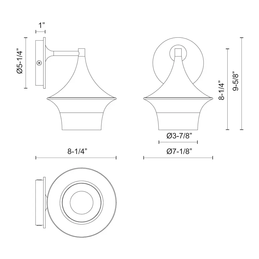 Emiko 7-Inch Wall/Vanity Light in Brushed Gold - Image 9
