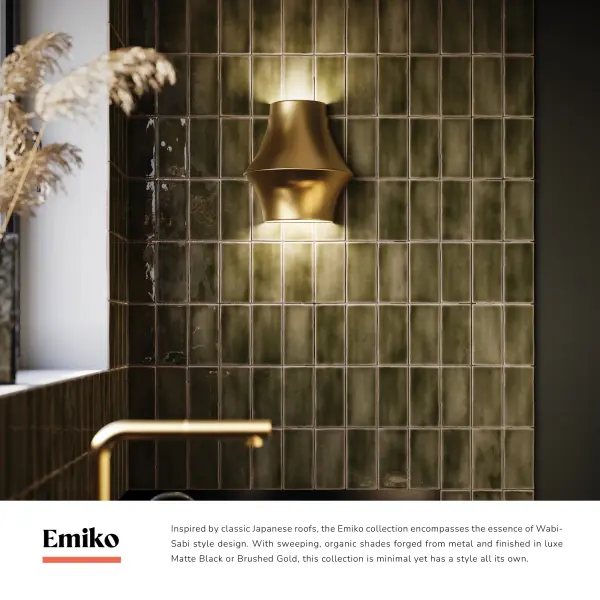 Emiko 10-Inch Wall/Vanity Light in Brushed Gold - Image 7