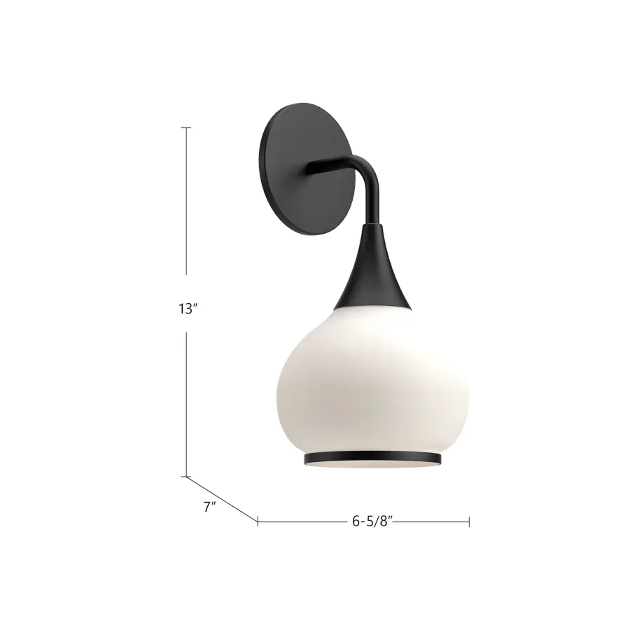 Hazel 6-Inch Wall/Vanity Light in Matte Black with Clear Glass - Image 17