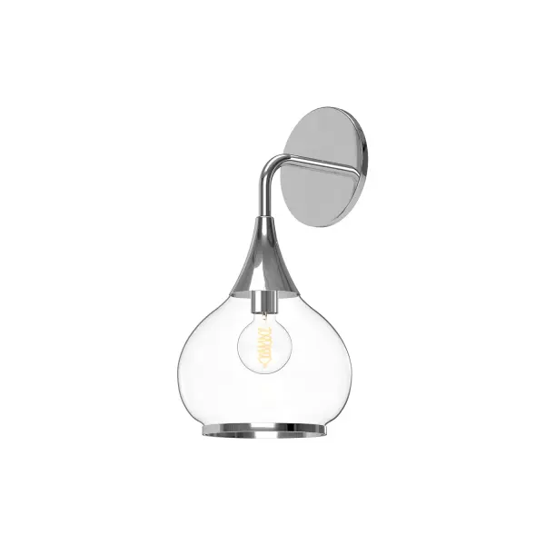 Hazel 6-Inch Wall/Vanity Light in Matte Black with Clear Glass - Image 5