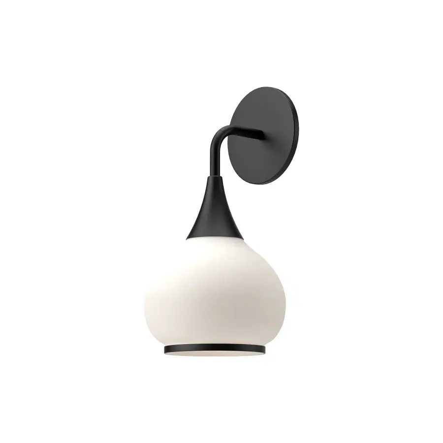 Hazel 6-Inch Wall/Vanity Light in Matte Black with Clear Glass - Image 8