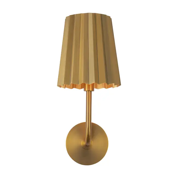 Plisse 7-Inch Wall Sconce in Aged Gold - Image 1