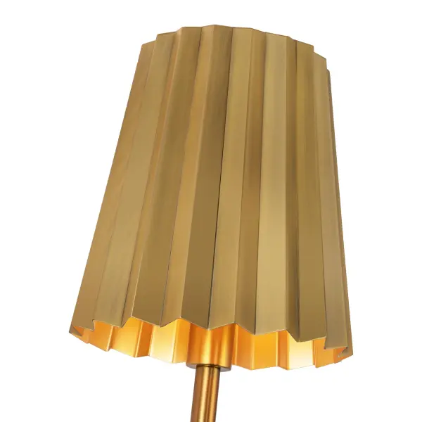 Plisse 7-Inch Wall Sconce in Aged Gold - Image 4