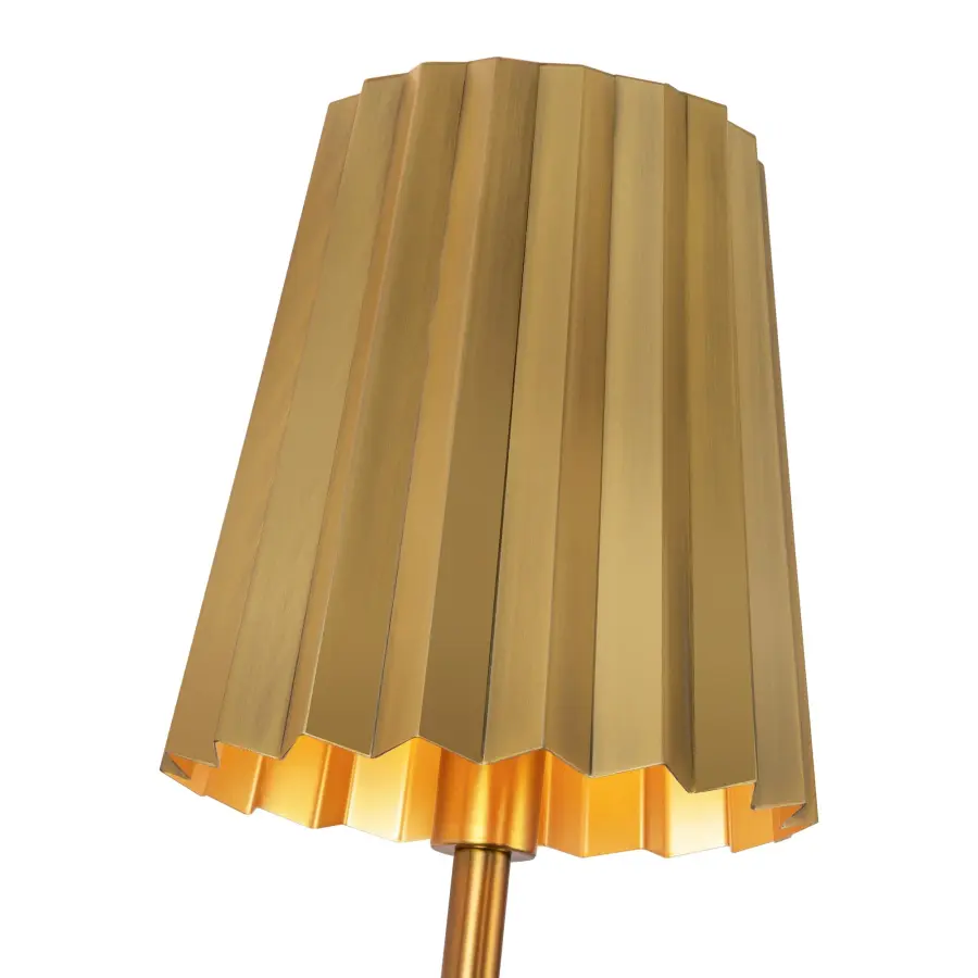 Plisse 7-Inch Wall Sconce in Aged Gold - Image 4