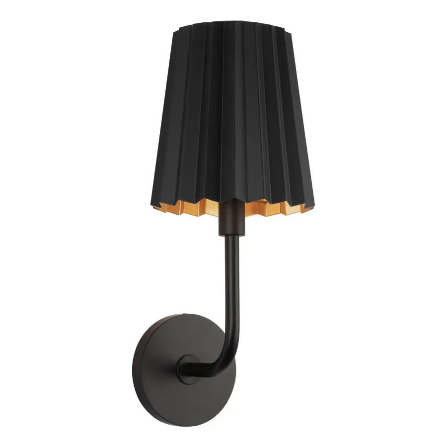 Plisse 7-Inch Wall Sconce in Aged Gold - Image 7