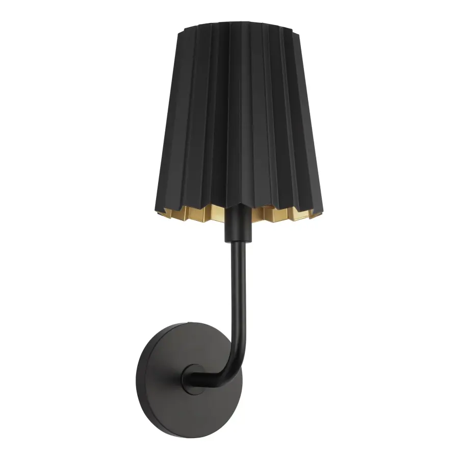 Plisse 7-Inch Wall Sconce in Aged Gold - Image 8