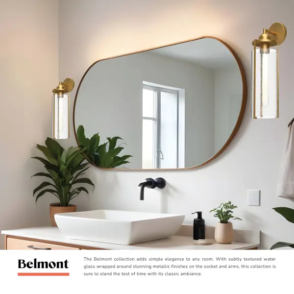 Belmont 5-Light Wall/Vanity Light in Aged Gold - Image 4