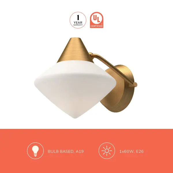 Nora 8-Inch Wall/Vanity Light in Matte Black - Image 4