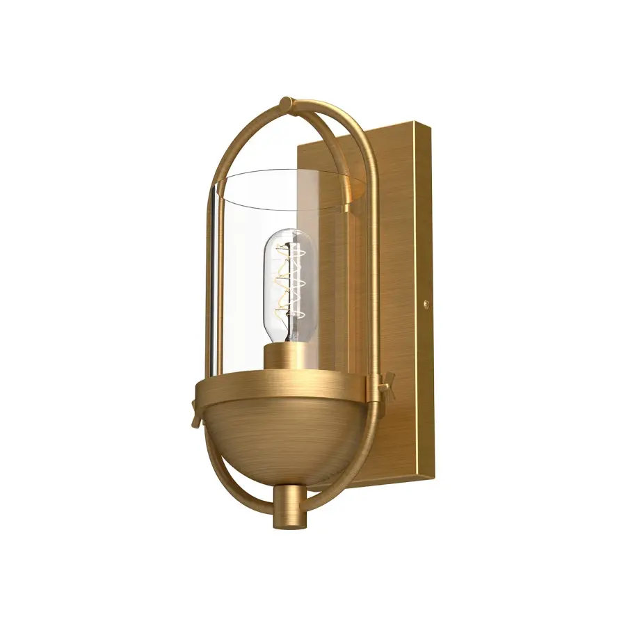 Cyrus 7-Inch Wall/Vanity Light in Aged Gold - Image 1