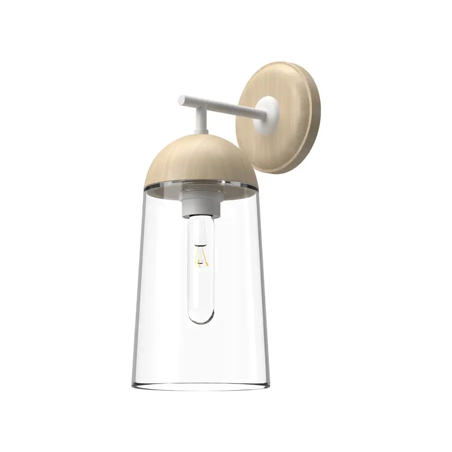 Emil 7-Inch Wall/Vanity Light in White Oak - Image 1