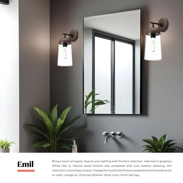 Emil 7-Inch Wall/Vanity Light in White Oak - Image 6