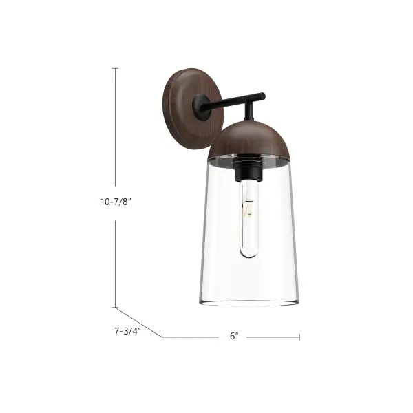 Emil 7-Inch Wall/Vanity Light in White Oak - Image 7