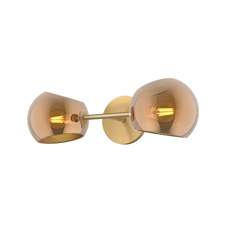 Willow 17-Inch Wall/Vanity Light in Brushed Gold with Clear Glass - Image 13