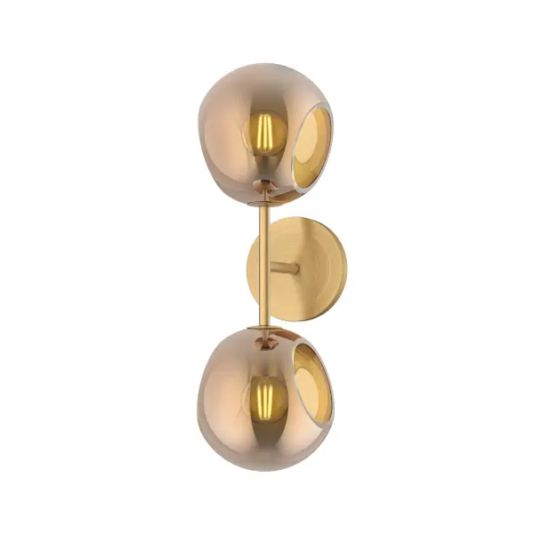 Willow 17-Inch Wall/Vanity Light in Brushed Gold with Clear Glass - Image 14