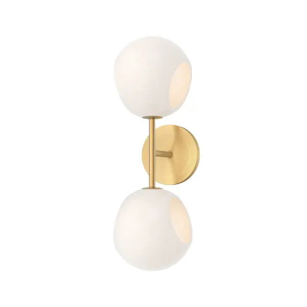 Willow 17-Inch Wall/Vanity Light in Brushed Gold with Clear Glass - Image 16
