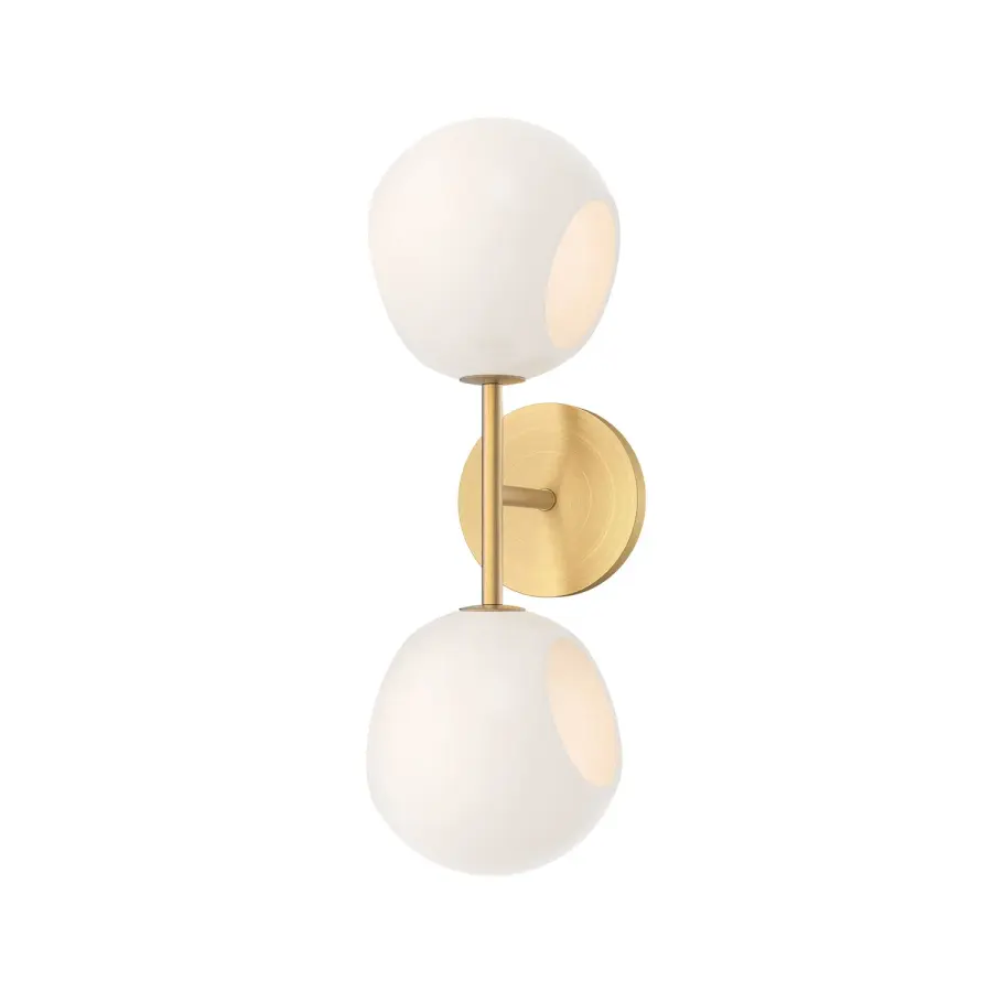 Willow 17-Inch Wall/Vanity Light in Brushed Gold with Clear Glass - Image 16