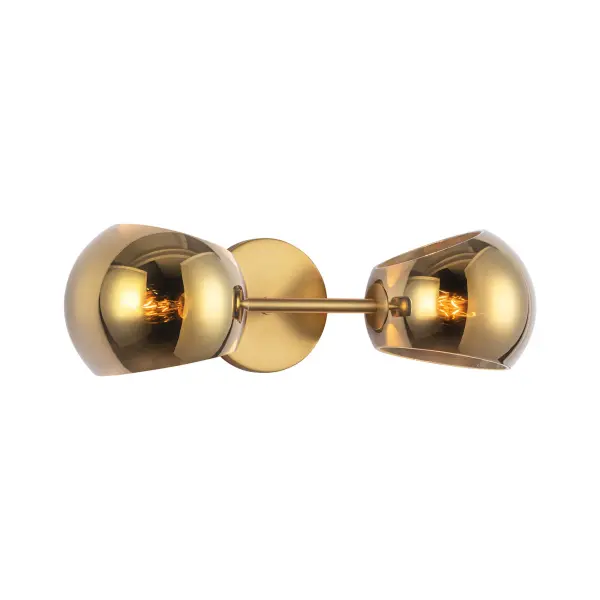 Willow 17-Inch Wall/Vanity Light in Brushed Gold with Clear Glass - Image 17