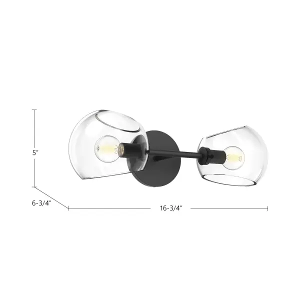 Willow 17-Inch Wall/Vanity Light in Brushed Gold with Clear Glass - Image 24