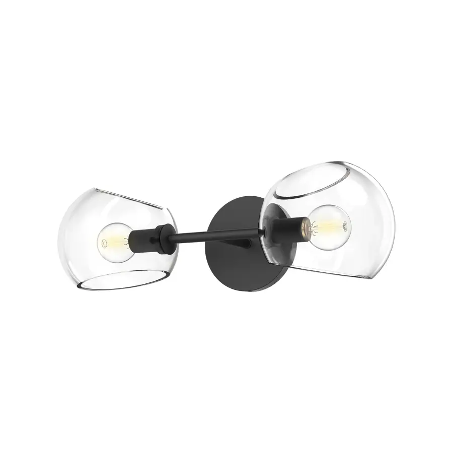 Willow 17-Inch Wall/Vanity Light in Brushed Gold with Clear Glass - Image 6