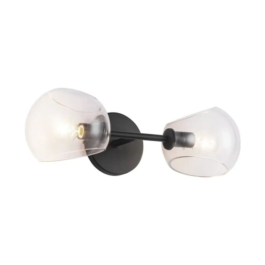 Willow 17-Inch Wall/Vanity Light in Brushed Gold with Clear Glass - Image 7