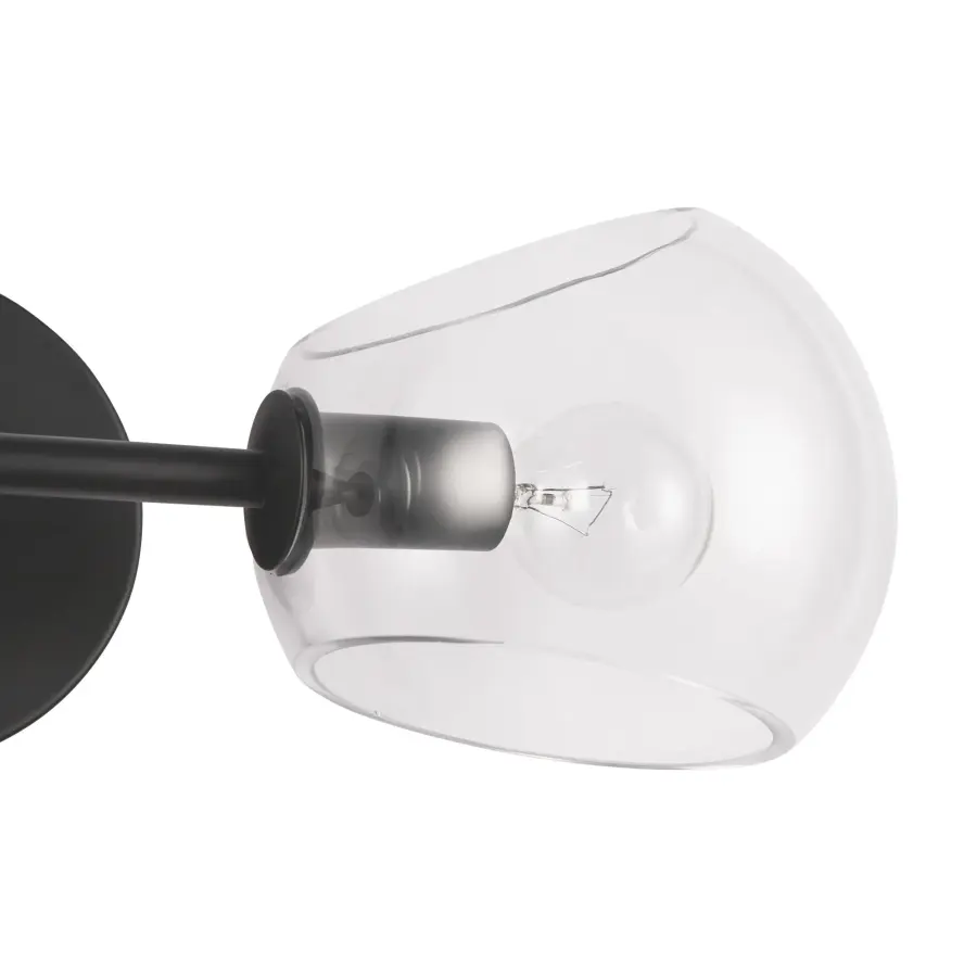 Willow 17-Inch Wall/Vanity Light in Brushed Gold with Clear Glass - Image 9