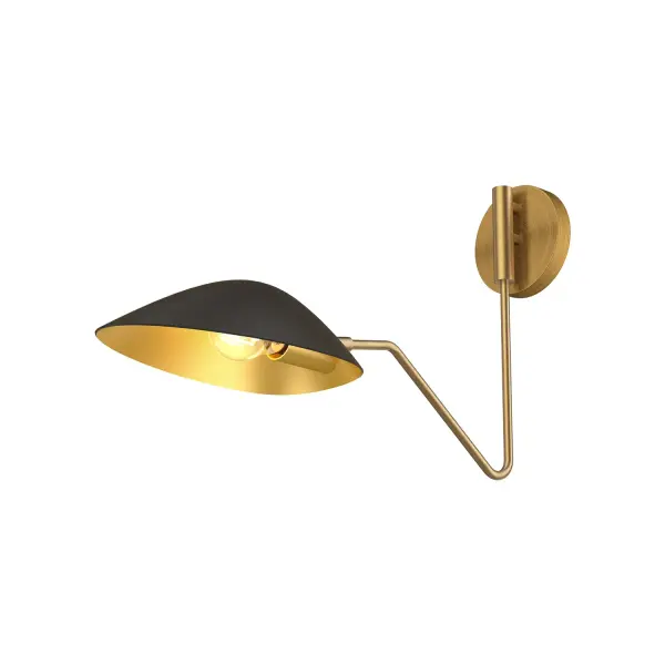 Oscar 6-Light Wall/Vanity Light in Aged Gold & Matte Black - Image 1