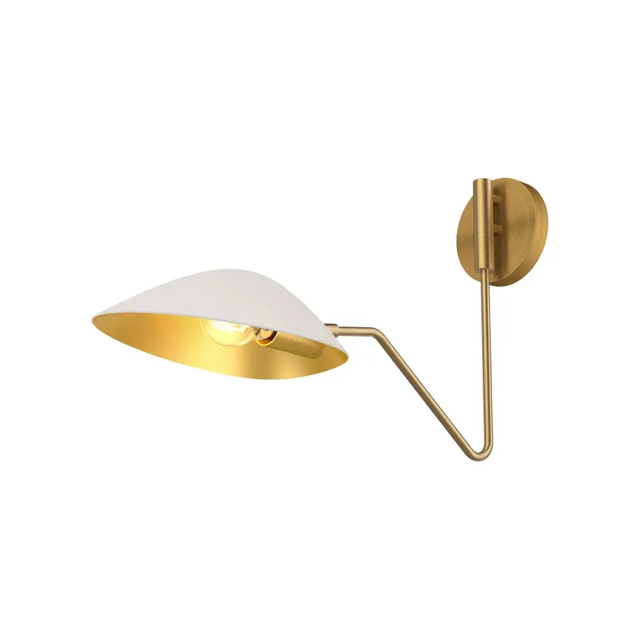 Oscar 6-Light Wall/Vanity Light in Aged Gold & Matte Black - Image 4