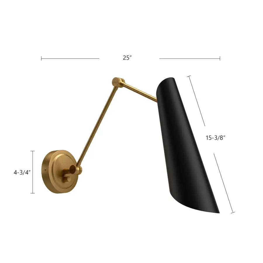 Gabriel 4-Light Wall/Vanity Light in Aged Gold/White - Image 5
