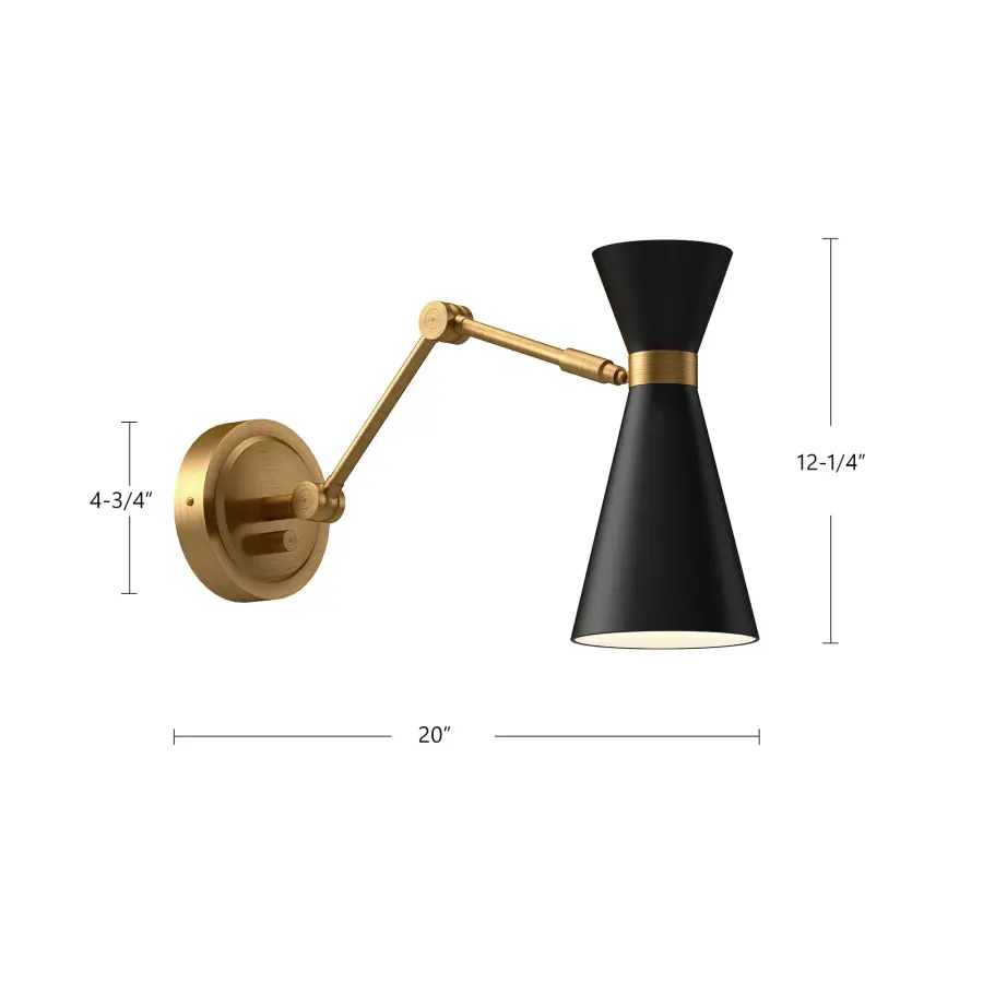 Blake 5-Light Wall/Vanity Light in Aged Gold and White - Image 5