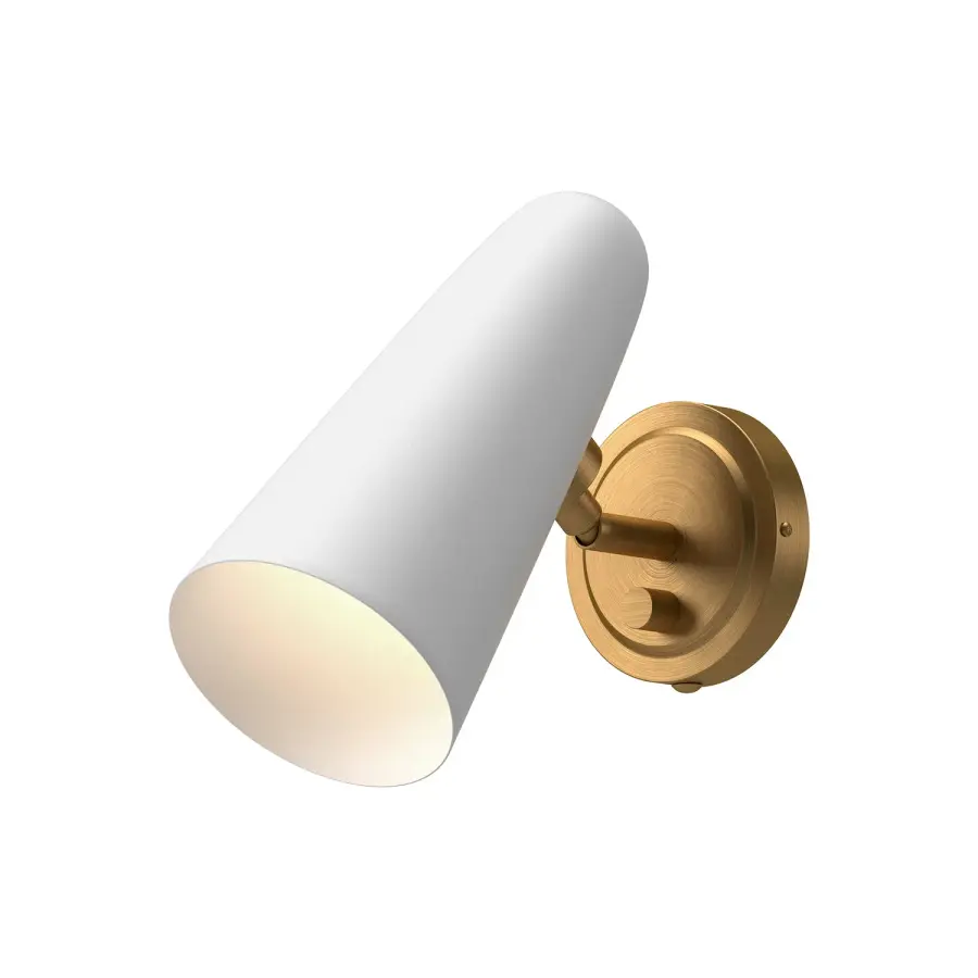 Daniel 5-Inch Wall/Vanity Light in Aged Gold and Matte Black - Image 3