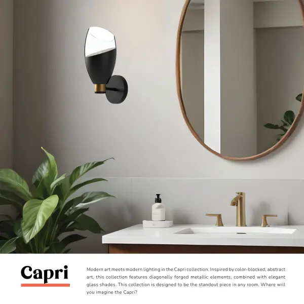 Capri 5-Light Wall/Vanity Light in Chrome with Clear Glass - Image 3