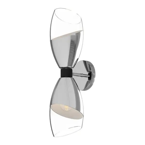 Capri 5-Light Wall/Vanity Light in Chrome with Clear Glass - Image 1