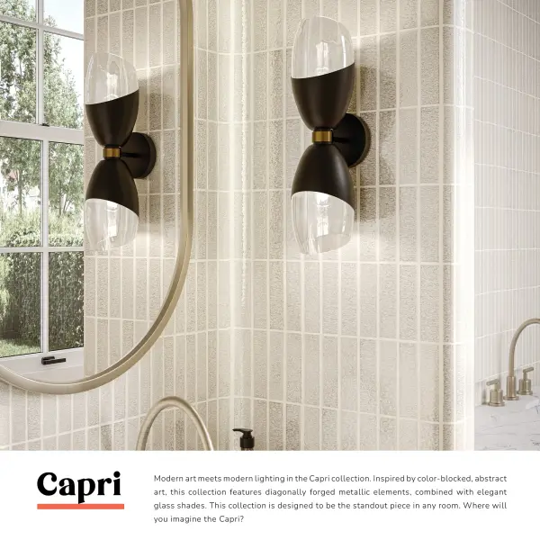 Capri 5-Light Wall/Vanity Light in Chrome with Clear Glass - Image 5